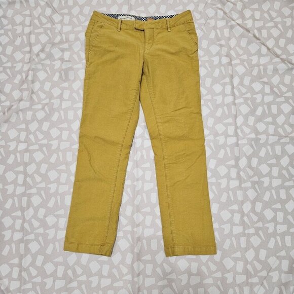 Pilcro and the Letterpress Womens Pants Sz No 29 FIT STET Yellow Low Rise Chino - Picture 1 of 3